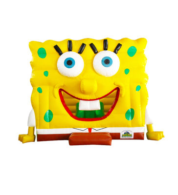 Yellow SpongeBob Inflatable Bouncy Castle For Kids Jumping