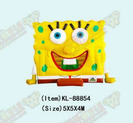 Yellow SpongeBob Inflatable Bouncy Castle For Kids Jumping