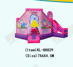 Inflatable pink purple Disneyland Princess Bouncy Castle for kids
