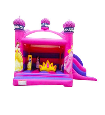 Princess Inflatable Bouncy House jumping With Pillar And Crown