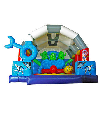 Inflatable Round Circle Obstacles Course Bouncy Castle 5*4*4m