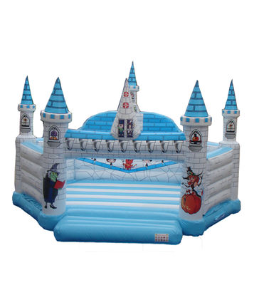 Waterproof Tarpaulin Inflatable Castles With Cartoon Patterns