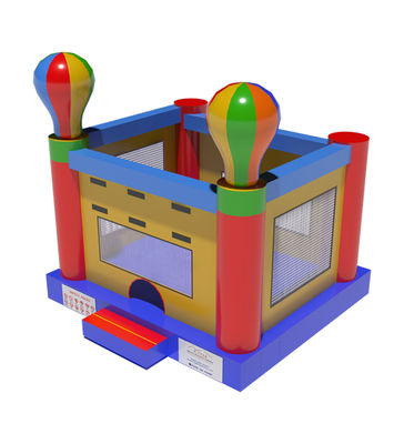 Commercial Inflatable Bounce House With Hot Air Ballon Patterns