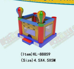 Commercial Inflatable Bounce House With Hot Air Ballon Patterns