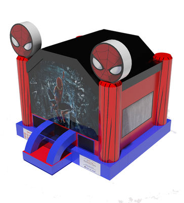 Commercial Inflatable Bounce House With Spider-Man Patterns