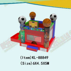 Sport Theme Foot Ball And Basketball Inflatable Bouncy Castle