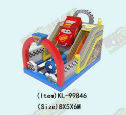 Racing Car Theme Commercial Inflatable Slide For Childrens Rental