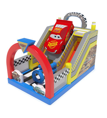Racing Car Theme Commercial Inflatable Slide For Childrens Rental
