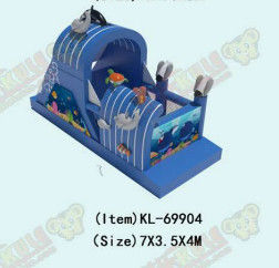 Marine Animals Theme Inflatable Bounce House With Small Slide