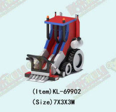 Bulldozer Inflatable Dry Slide Rentals For Childrens Fun Park