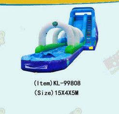 Outdoor Huge Inflatable Water Slides With Pool For Rentals