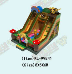 Children Fun Park Inflatable Bee With Mushroom Slide For Rentals