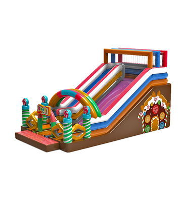 Children Fun Park Inflatable Birthday Candles Slide For Rentals