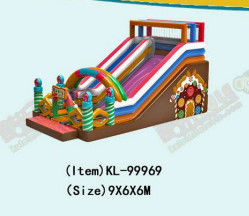 Children Fun Park Inflatable Birthday Candles Slide For Rentals