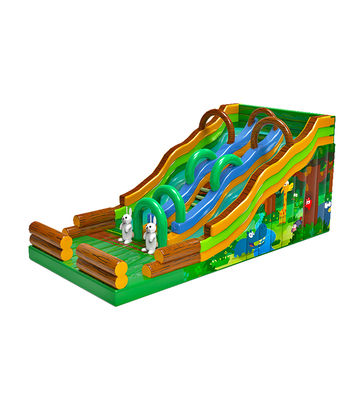 Children Fun Park Inflatable Forest Animals Slide For Rentals