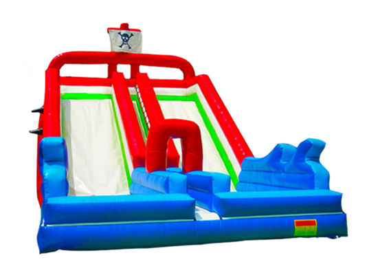 Children Fun Park Inflatable Two Lane Big Slide For Rentals