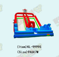 Children Fun Park Inflatable Two Lane Big Slide For Rentals
