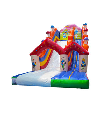 Children Fun Park Inflatable Smurfs Large Slide For Rentals
