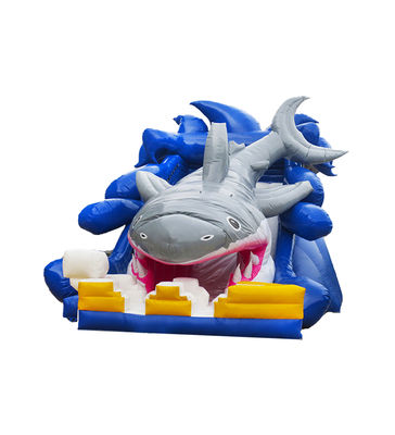 Huge Shark Children Fun Park Inflatable Slide For Rentals