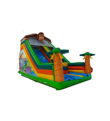Fun Park Inflatable Forest Monkey Animals Slide For Rentals