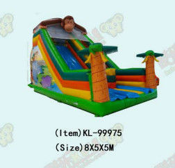 Fun Park Inflatable Forest Monkey Animals Slide For Rentals
