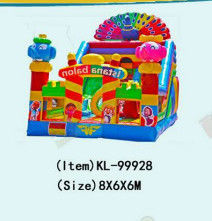 Children Fun Park Inflatable  Peoacock Animals Slide For Rentals
