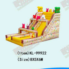 Children Fun Park Big Inflatable Slide with cartoon For Rentals
