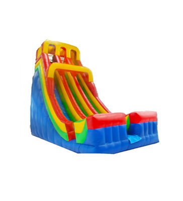 Outdoor Large Inflatable Double Lane Slip And Slide For Rentals