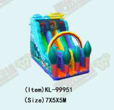Forest Theme Giant Inflatable Slip And Slide For Rentals
