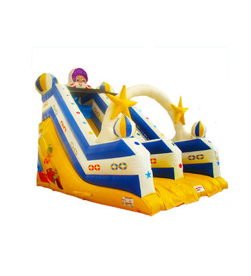 Double Stitching Inflatable Slides With Space Theme For Children Playgrounds