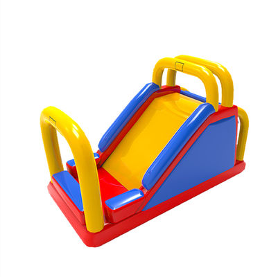 Yellow Blue And Red Inflatable Slides Stable And Visually Appealing With Safety Handrails