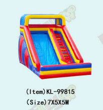 Red  Yellow Blue Industrial Inflatable Water Slides For Outdoor