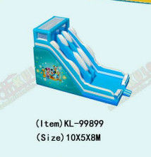 Clown Inflatable Slide With Elephant Theme For Children Fun Park