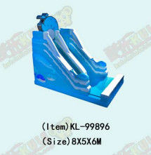 Clown Inflatable Slide With Elephant Theme For Children Fun Park