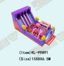 Clown Inflatable Slide With Elephant Theme For Children Fun Park