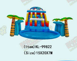Aldult  Outdoor Rental Inflatable Large Water Slides With Bouncy