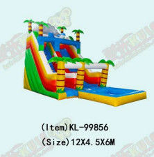 Aldult  Outdoor Rental Inflatable Large Water Slides With Bouncy