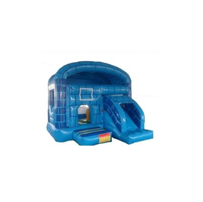 Small Bouncy Castle Blue Great Wall kids Fun Park Inflatable