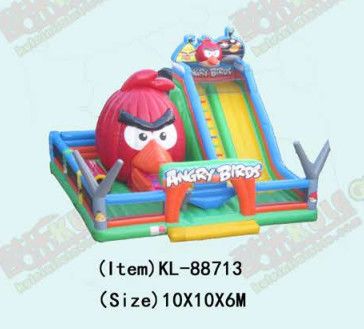 Children Fun Park Inflatable Angry Bird Animals Slide For Rentals