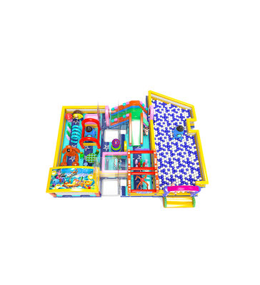 Large Inflatable Obstacle And Big Ball Pool Children Fun Park