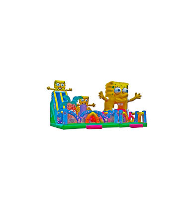 Children Fun Park Inflatable SpongeBob Slide Colorful Playground