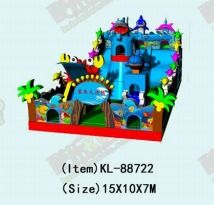 Marine - Themed Inflatable: Shark Slide & More Blue Customized