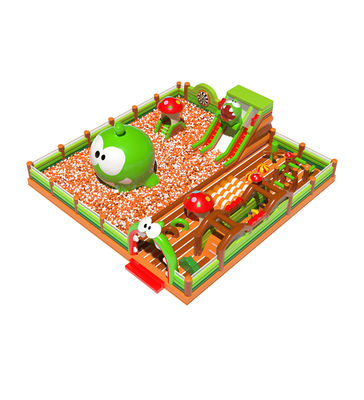 Vibrant Cartoon Kids' Playground: Slides and More Adorable Cartoon - Style