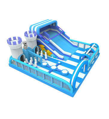 Blue Inflatable Castle: Fun for Little Explorers Adventure - Ready Play Area