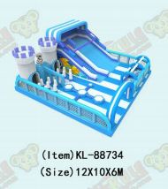 Blue Inflatable Castle: Fun for Little Explorers Adventure - Ready Play Area