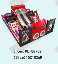 Themed Inflatable Park: Red - Black Adventure Joy for Children