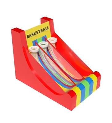 Inflatable Mini Colorful Vibrant Three - Hoop Basketball Shooting Toy