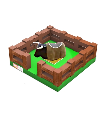 Rodeo - Style Adventure - Ready Thrilling Mechanical Bull in Enclosed Playpen