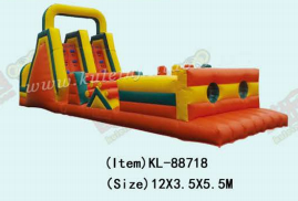 Orange - Toned Inflatable: Obstacle Adventure Journey Colorful Realm