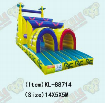 Fun - Filled Vibrant Playtime Joy Inflatable Bounce House: Exciting Play Spot